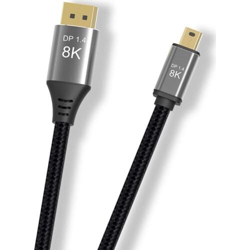 Zihan DisplayPort 1.4 8K 60hz Cable Ultra-HD UHD 4K 144hz Mini DP to DP Cable 7680*4320 for Video PC Laptop TV