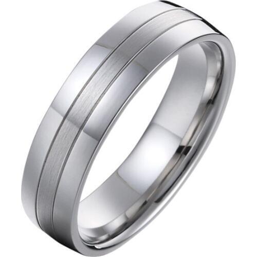 6mm Alliances Wedding Band Titanium Ring Male Western Germany quality fashion finger Rings for men jewelry