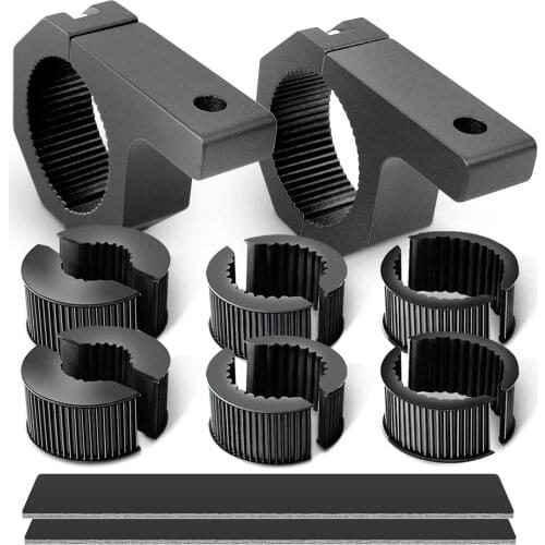 Light Bar Mounting Bracket Clamp Kits [1"/1.5"/1.75"/2"] [Horizontal Bar] Tube Roll Cage Clamps fit Off-Road ATV UTV Motorcycle