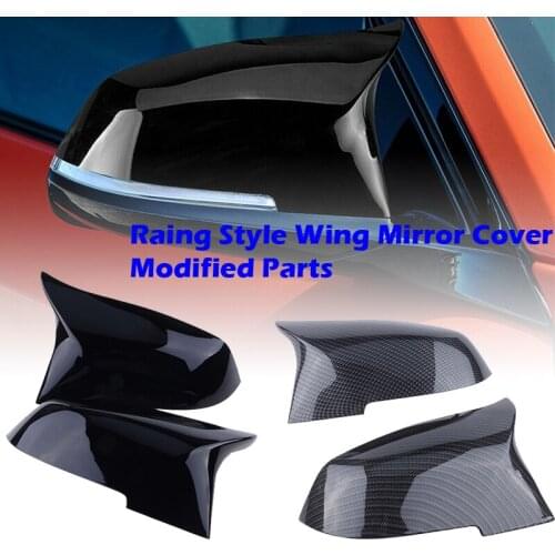 1 Pair of Carbon Fiber Pattern Rearview Mirror Cover For BMW F20 F21 F30 F32 F36 X1,M4 Style Wing Mirror Caps Car accessories