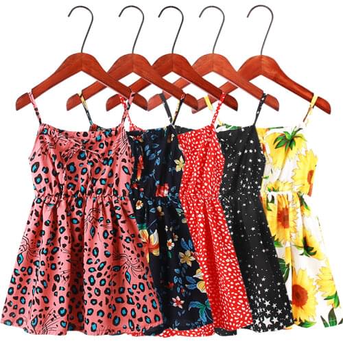 Summer Girls Dress Fashion Flower Dresses for Girls 3-12 Year Big Child Girls Clothing New Kids Sleeveless Beach Dress