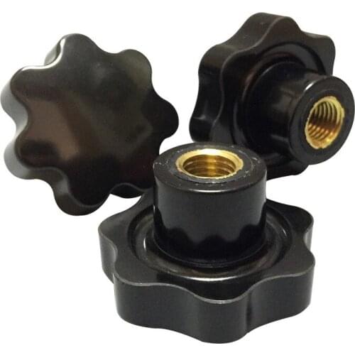 M4 M5 M6 M8 M10 M12 M16 Bakelite Star Type Plastic Head Handle Nut Wood Plum Torx T&TX Nuts BLACK