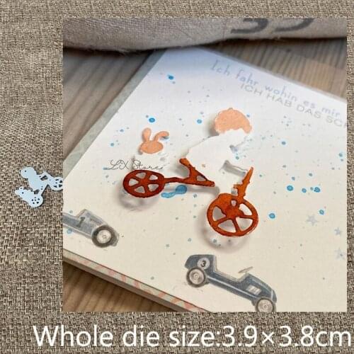 XLDesign Craft Metal Cutting Die stencil mold kid on tricycle decoration scrapbook Album Paper Card Craft Embossing die cuts