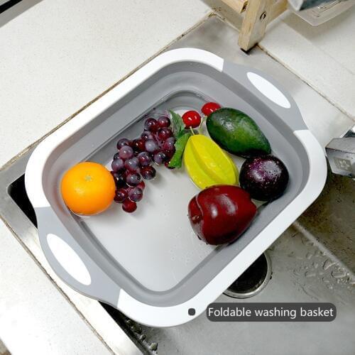 Multi-function folding cutting board folding cutting board drain basket sink folding basin folding basin TK708948