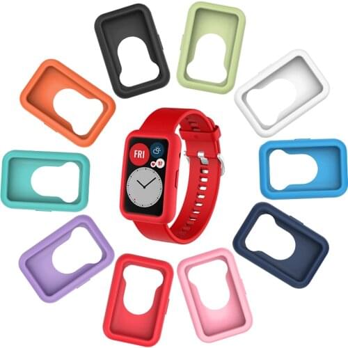 Soft Protector Case Cover For Huawei Watch Fit Edge Frame Shell Protect Bumper For Huawei Smart Watch Fit Silicone Case