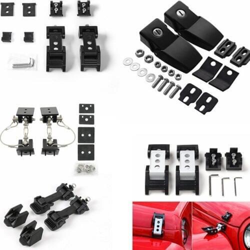 Newest Hood Engine Lock Bracket Latches Buckle Holder Catch Anti-Theft Key Metal ABS For Jeep Wrangler jk 07 Up Car Accessories