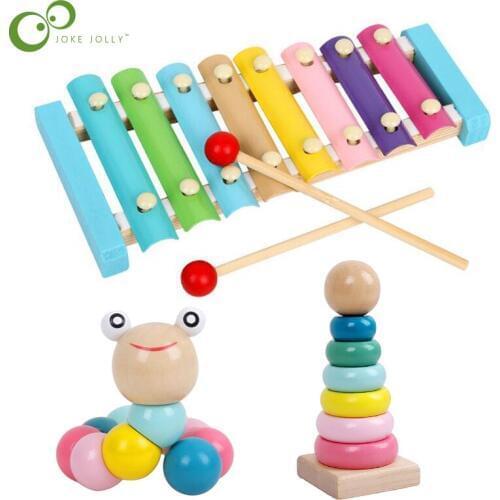Puzzles Colorful Wooden Toys Worm Kids Learning Educational Didactic Baby Development Fingers Game Children Montessori Gift GYH