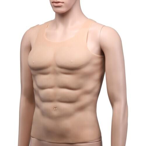 Hot Silicon Pectoral Abdominal Muscles Wear Silica Gel Fake Chest Abs Crossdresser Mens Bikini Sexy Underwear Party Masquerade