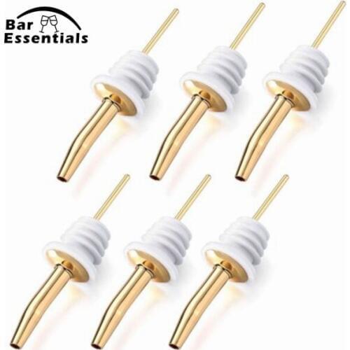 Gold Plated Free Flow Wine Bottle Pour Spout Stopper Speed Pourer Bar Wine Accessories