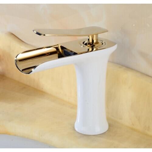 Basin Facuet Bathroom Sink Faucet Single Handle Bathroom Faucet Cold And Hot Waterfall Tap Mixer Taps Deckmounted Black/Antique