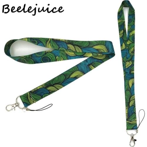 Vintage Green Thread pattern Lanyard Badge ID Mobile Phone Rope Key Lanyard Neck Straps Accessories webbings ribbons Gifts
