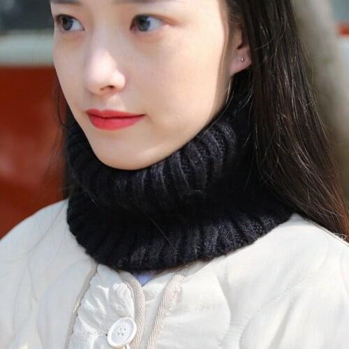 Women Warm Ribbed Turtleneck Knitted Sweater Fake Collar Men Windproof Detachable False Collar Neck Cover Protection Scarf Wrap