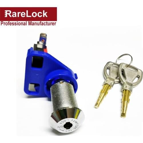 Start Key Switch Lock for Game Machine Equipment Brass Key Alike DIY Furniture Hardware a