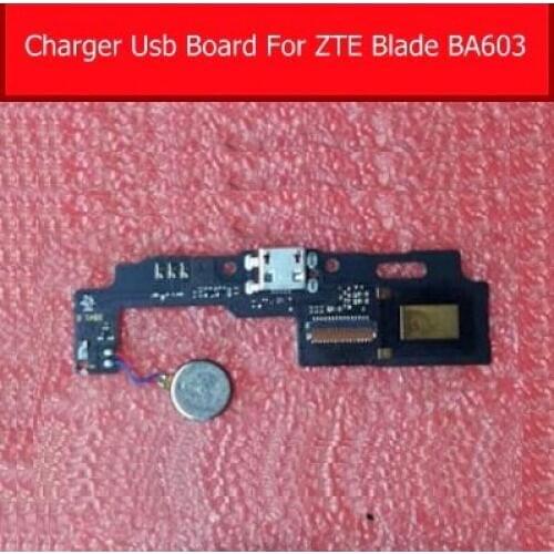 Charger USB Jack Board For ZTE Blade A603 BA603 Micro usb Port Dock Connector Flex Ribbon With Microphone Vibrator Repair Parts