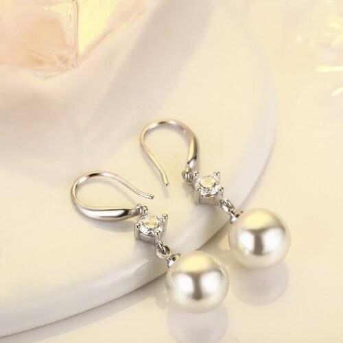 Fashion Vintage Opal Cat Eye Stone Dangle Earrings For Women Girls Elegant Imitation Pearls Drop Earrings Wedding Jewelry Gift