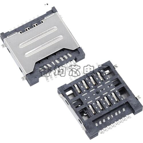 20PCS/Lot Dual-Layers Micro Card Holder Connector 8P Push-Plug-Type 3.0H For Memory Card