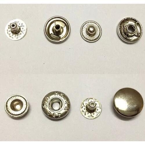 8 mm Silver Snap Fasteners Popper Press Stud Sewing Leather Button Nickel Metal Feet for Bags 1000sets/lot