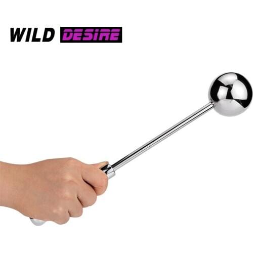 Stainless Steel Ball Wand Anal Plug Metal Handle Anus Dilator For Men Women Prostate Massager Vaginal Big Anal Beads Butt Plug