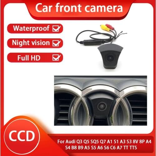 Car Front View Camera Night-Vision Parking Camera For Audi Q3 Q5 SQ5 Q7 A1 S1 A3 S3 8V 8P A4 S4 B8 B9 A5 S5 A6 S6 C6 A7 TT TTS