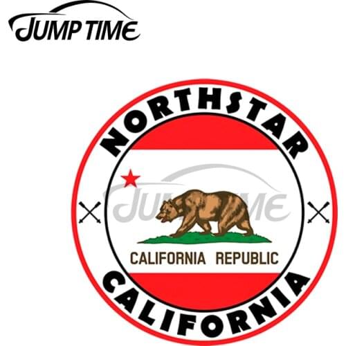 JumpTime 13 x 13cm Skiing Northstar California Ski Snowboard Mountains Hiking Car Stickers Camper Scratch-proof Window Decal