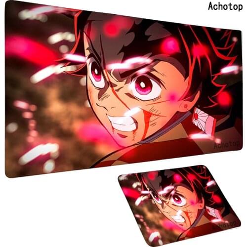 Demon slayer Large Mousepad Anime Gamer Gaming Mouse Pad XXL Computer Accessories USB Keyboard Laptop Mouse mats Speed Desk Mats