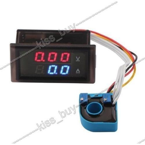 DYKB DC 0-100V ± 500A Digital LED Voltmeter Ammeter Battery Monitor Voltage Current VOLT AMP METER + Hall sensor meter 12V 24V