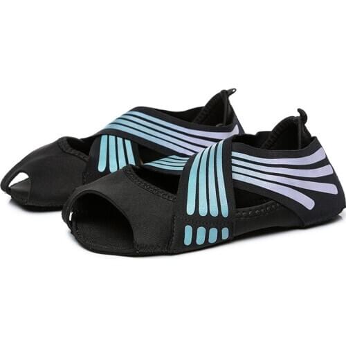 Women Yoga Socks Five Finger Backless Dance Pilates Shoes Socks Indoor Anti-slip Female Sports Ballet Sock Training Yoga Shoes