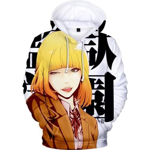 Hot Sale Prison School Hoodies 3D Print Men/Women Casual Long Sleeve Hooded Prison School Sweatshirts Arrival Streetwear Clothes
