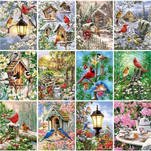 HUACAN Full Square Diamond Embroidery Bird Handicraft New Arrival 5D DIY Diamond Painting Animal Cross Stitch Handmade Gift