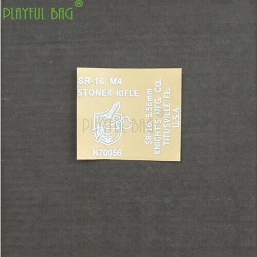 Playful bag Outdoor CS SR16 Metal sticker Tactical M4 Jinming refitting decorative sticker CS DIY toy electric gel ball gun M03