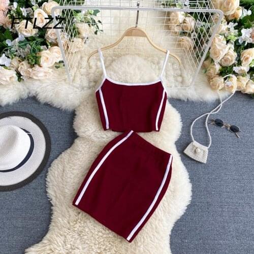 Fashion Summer Skirts Tracksuits Women Sportsuits Two Piece Sets Woman Crop Tops Wrap Skirt Outfits 2 Pcs Suits Clothing