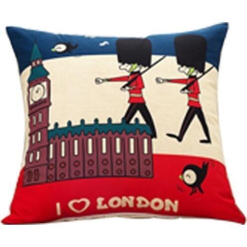 Cartoon cotton pillow Office sofa cushion pillow Head back The car waist cushion and pillow core sleeve