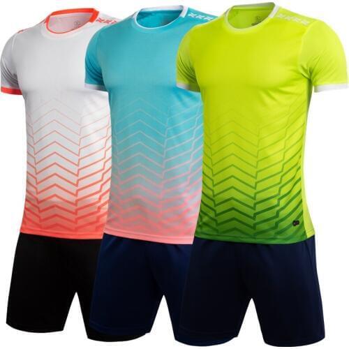 Men boys Soccer Jersey Uniforms Survetement Breathable Kids Blank Football Sets Sport Training Suit Customize Print Sportswear