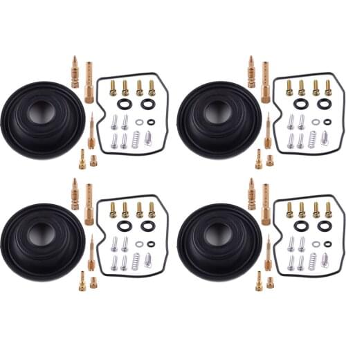 4 Sets Carburetor Repair Rebuild Kit Plunger Diaphragm Fit for Kawasaki KLR250 KLR 250 1987-1996 1997 1998 1999 2000 2001 2002