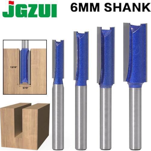 1PCS 6mm Shank Straight Woodworking Router Bit Set Carpenter Milling Cutter 1/4″,5/16″,3/8″,1/2″Cutting Diameter