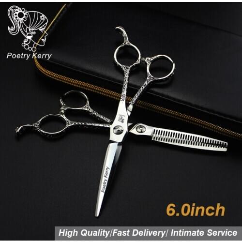 6 inch "Professional hair Barber scissors set straight scissors and Thinning Scissors hair care & styling