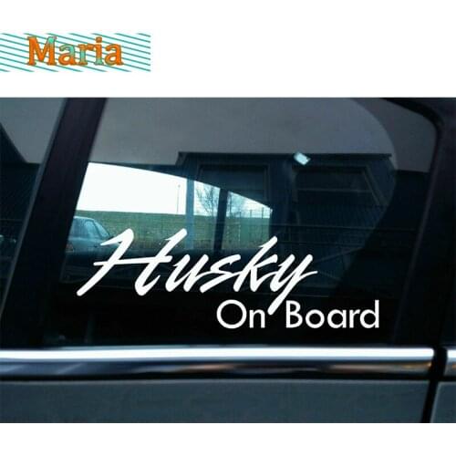 2x " Husky on Board " Dog In Car Warning , Window / Bumper STICKERS Car Sticker Motorcycle Helmet Decals KK Vinyl Auto Parts