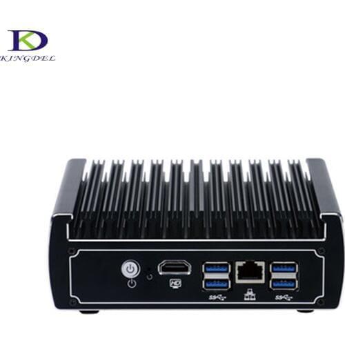 Newest Promotion Fanless mini pc DDR4 RAM Intel Celeron 3865U full metal case win10 nettop tv box 16G RAM 128G SSD desktop pc