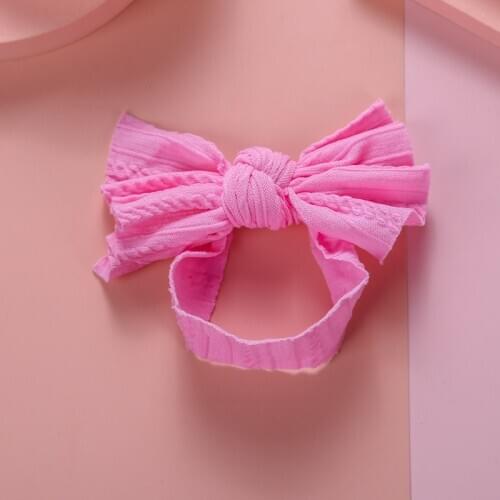 Ins Baby Girls Solid Bowknot Hairband Solid Color Hair Band Soft Elastic Babe Girl Princess Cute Headwear Hair Accessories
