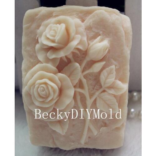 Wholesale!!!1pcs Square Shaped Rose (zx06) Silicone Handmade Soap Mold Crafts DIY Mould