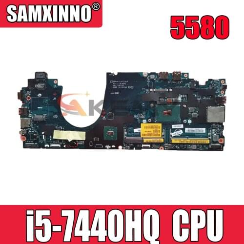 Original Laptop motherboard For DELL Latitude 5580 i5-7440HQ SR32R Mainboard CN-022G5H 022G5H LA-E151P DDR4
