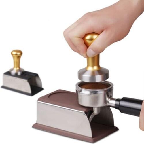 Stainless steel coffee powder base Multifunctional espresso machine handle filling and pressing support base frame