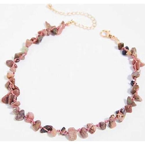 Pretty natural stone necklace choker necklace for women boho bohemian beaded necklace femme harajuku collares de moda 2020 colli