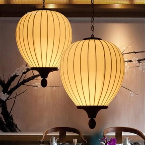 Chinese Fabric Hot Air Balloon Lantern Pendant Lights Hotel Restaurant Dining Room Bedroom Club Tea House Hanging Lamps Fixtures