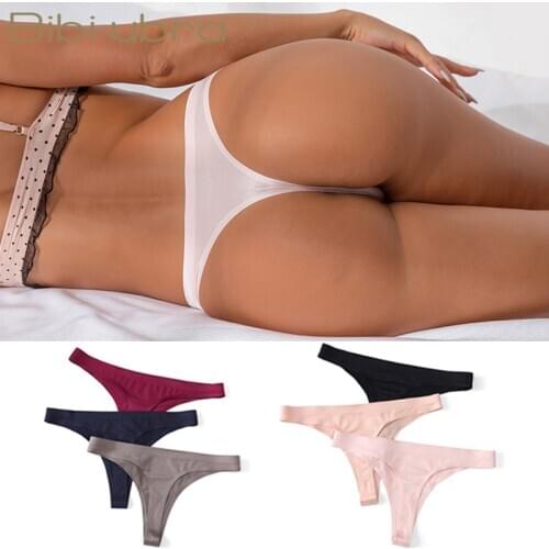 Womens Appeal Underwear Sex Appeal Thong Womens Sexy Briefs Transparent Ice Silk One-piece G String Seamless Thong Panties