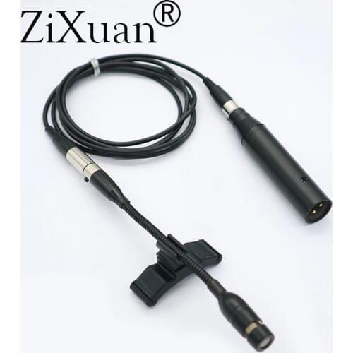 Pro Cello Musical Instrument Microphone with XLR Big 3Pin Phantom Power Adapter 1.5M/3M Extension Cable
