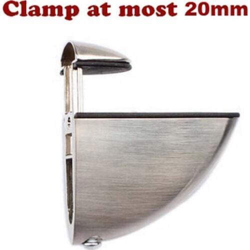 10pcs Adjustable Metal Shelf Holder Glass Clamp bracket Satin Brushed finish clamp size option 20mm Zinc alloy Material KF306