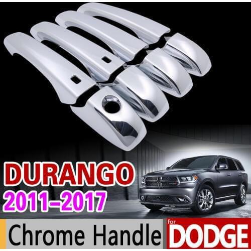 For Dodge Durango 2011-2017 Luxurious Chrome Handle Cover Trim Set 2012 2013 2014 215 2016 Car Accessories Sticker Car Styling