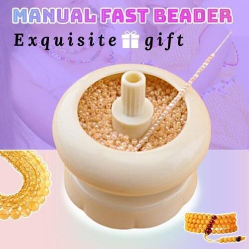 Bead Spinner Manual Fast Beader Connection Jewelry Bracelet Making Tool Wooden Crafts DIY Making Bead Spinner Holder Dropship