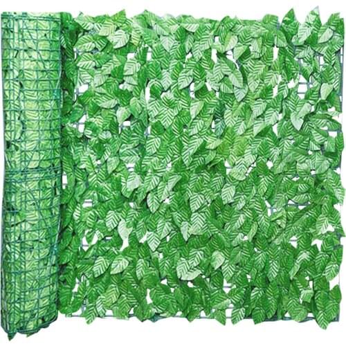 Artificial Leaf Garden Fence Screening Roll UV Fade Protected Privacy Artificial Fence Wall Landscaping Ivy Garden Fence Panel